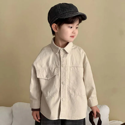 長袖シャツ・ブラウス ビッグポケットワーク長袖シャツジャケット【mh0011241】