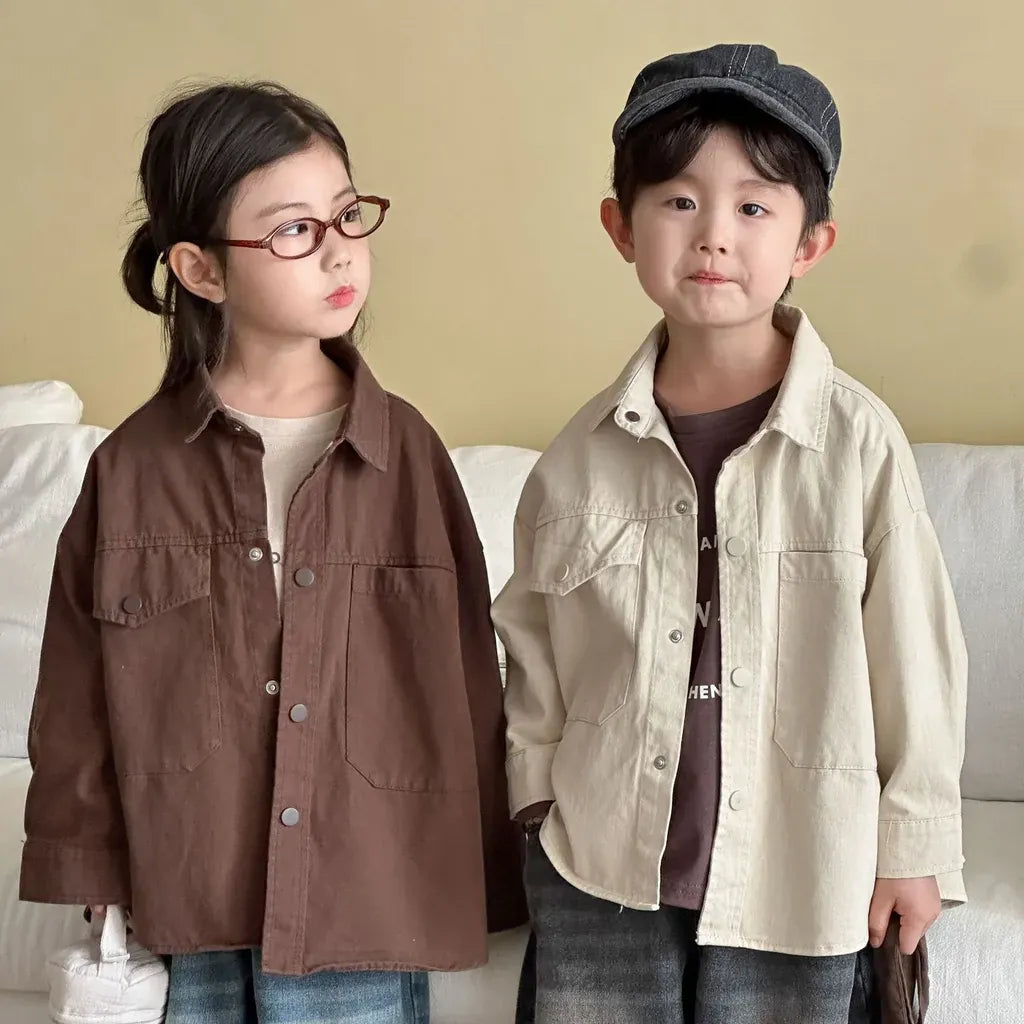 長袖シャツ・ブラウス ビッグポケットワーク長袖シャツジャケット【mh0011241】