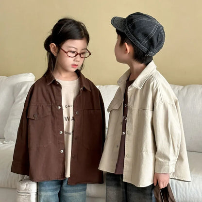 長袖シャツ・ブラウス ビッグポケットワーク長袖シャツジャケット【mh0011241】