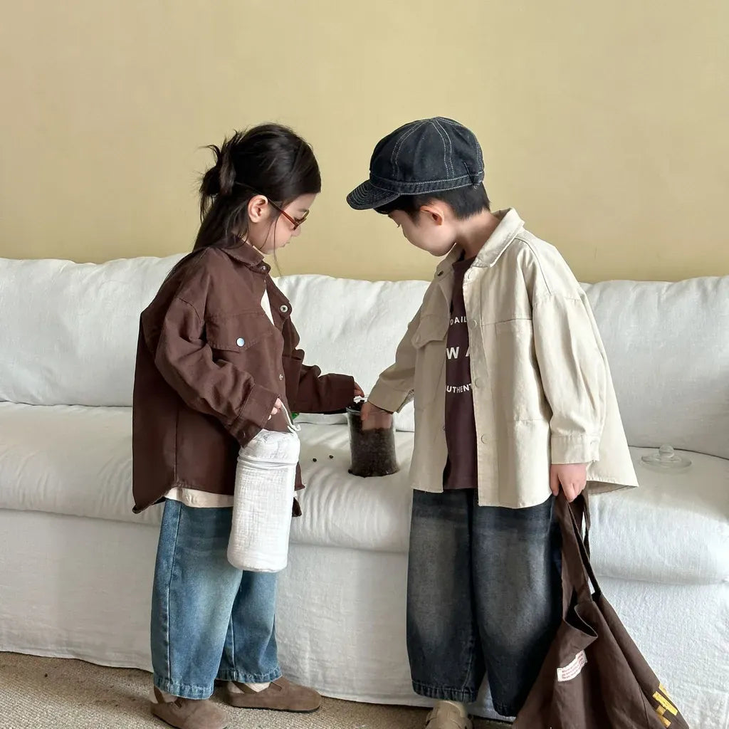 長袖シャツ・ブラウス ビッグポケットワーク長袖シャツジャケット【mh0011241】