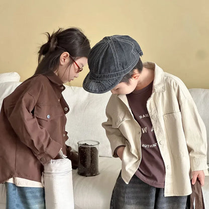 長袖シャツ・ブラウス ビッグポケットワーク長袖シャツジャケット【mh0011241】