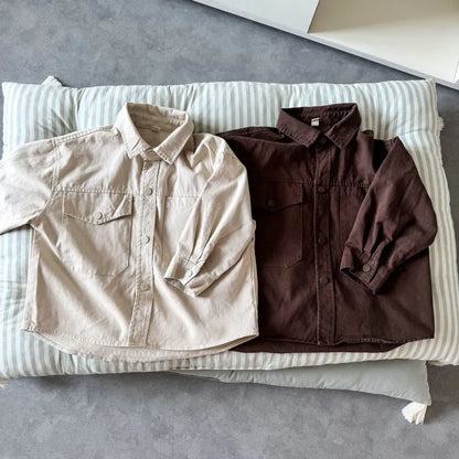 長袖シャツ・ブラウス ビッグポケットワーク長袖シャツジャケット【mh0011241】