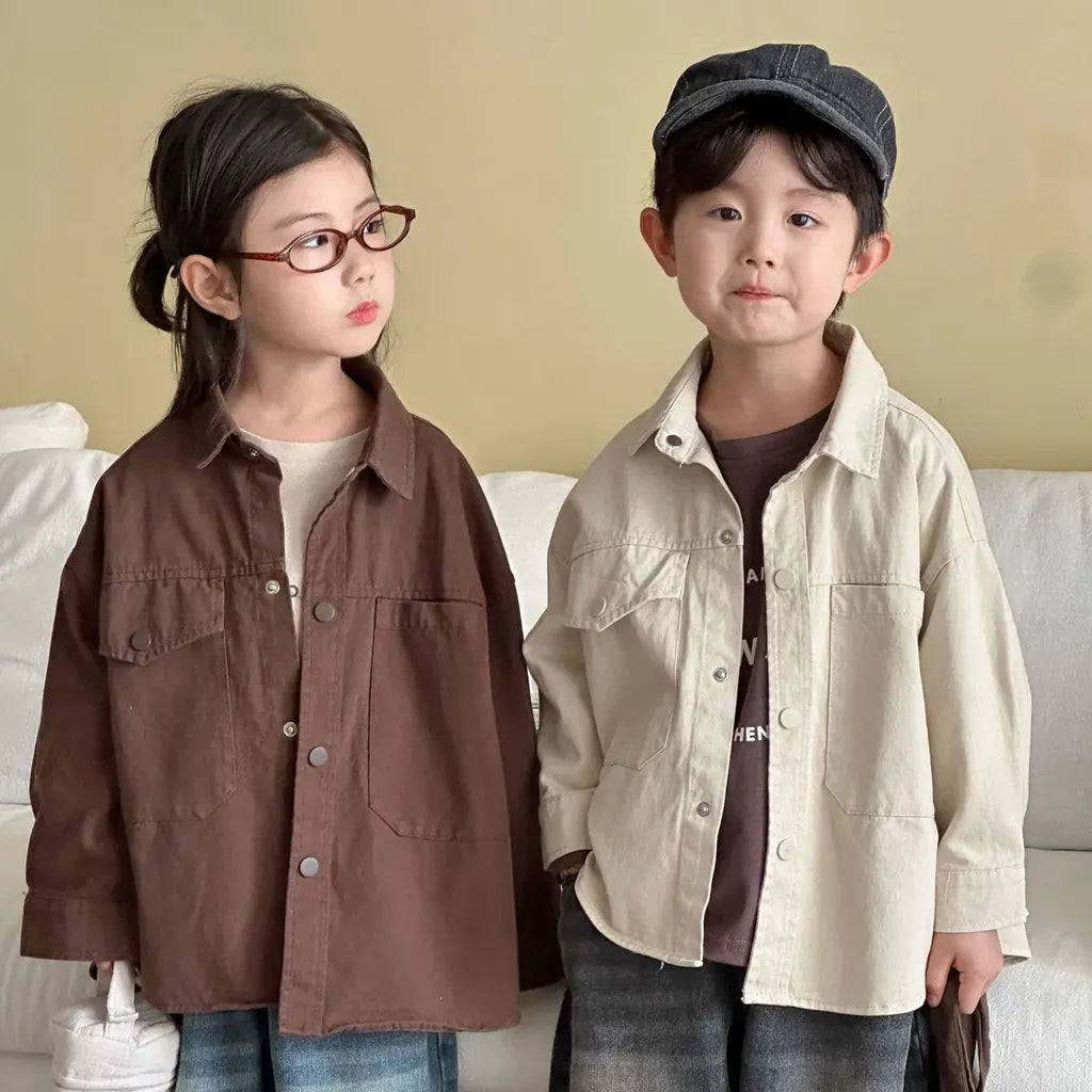 長袖シャツ・ブラウス ビッグポケットワーク長袖シャツジャケット【mh0011241】