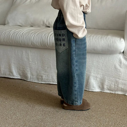 デニムパンツ バックロゴ刺繍バルーンデニムパンツ【mh0011248】