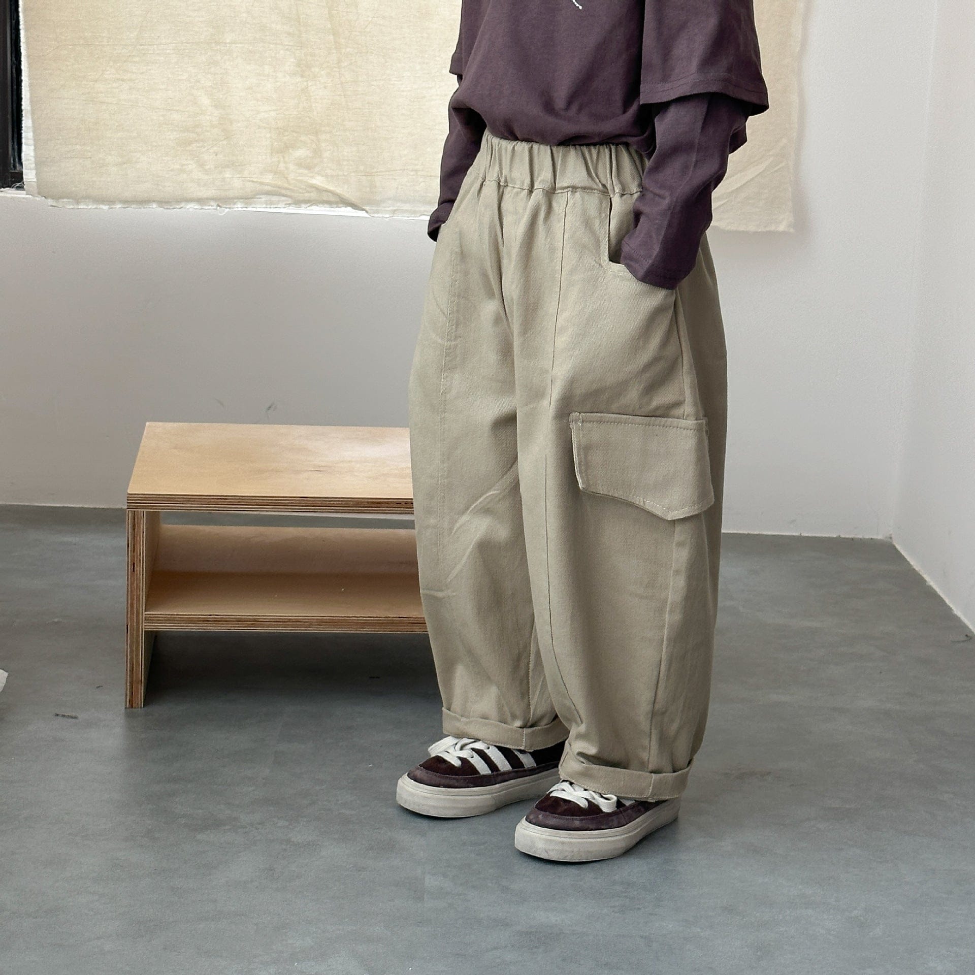 ロングパンツ・スウェットパンツ ワイドシルエットカーゴパンツ【mh0011250】