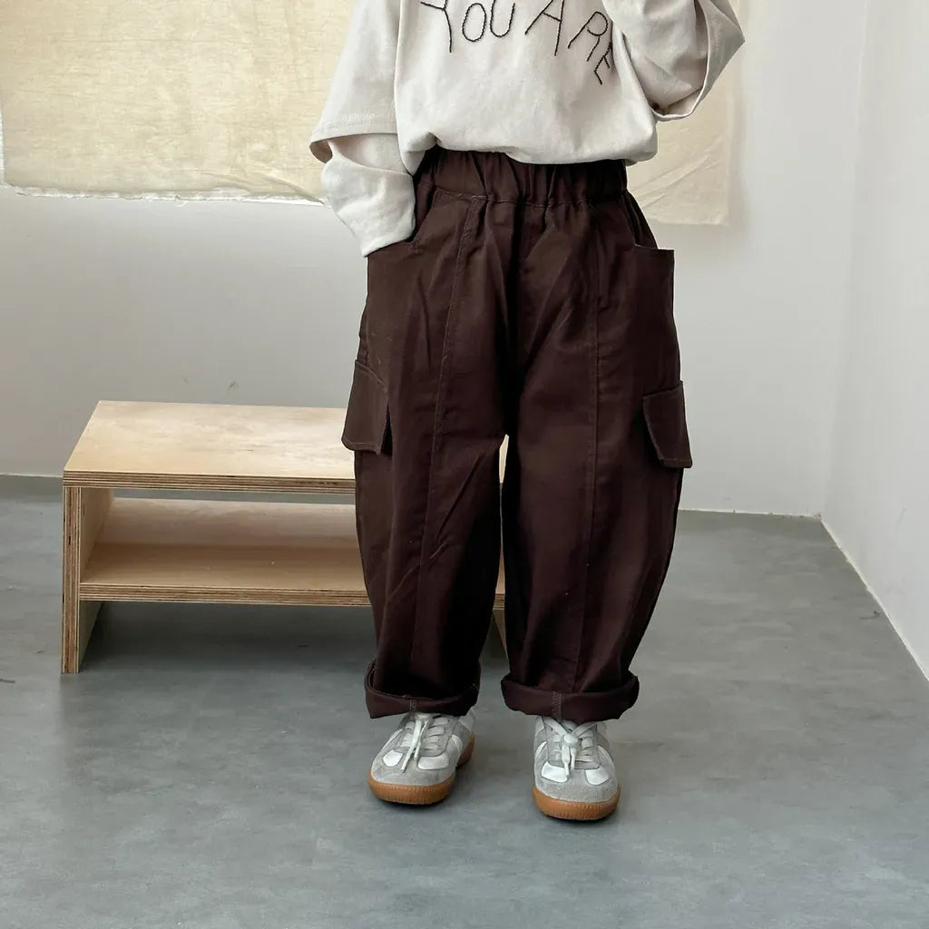 ロングパンツ・スウェットパンツ ワイドシルエットカーゴパンツ【mh0011250】