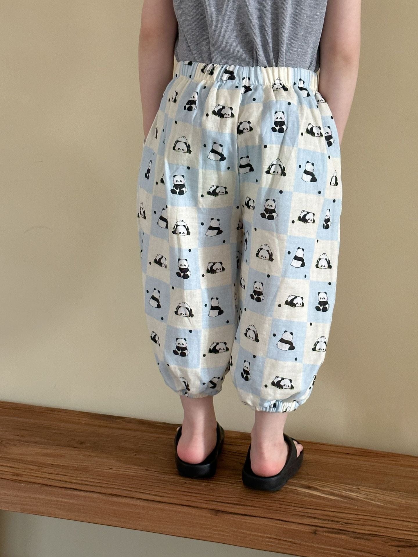 ロングパンツ・スウェットパンツ panda head / 80cm プリント柄サマーイージーパンツ【mh0009825】