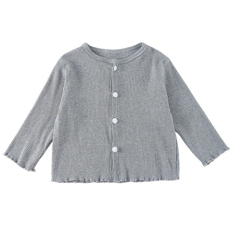 長袖セットアップ シンプル長袖カーディガン/ラッフル襟長袖Tシャツ【mh0010483】