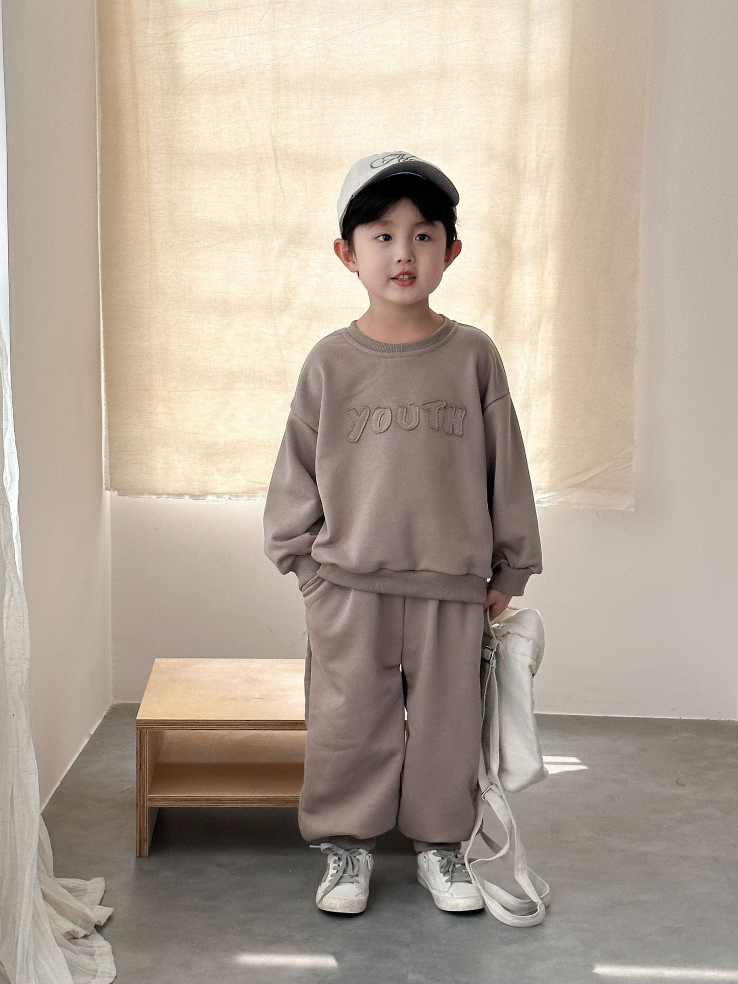 長袖セットアップ YOUTHロゴ刺繍スウェットセットアップ 2点セット【mh0011235】