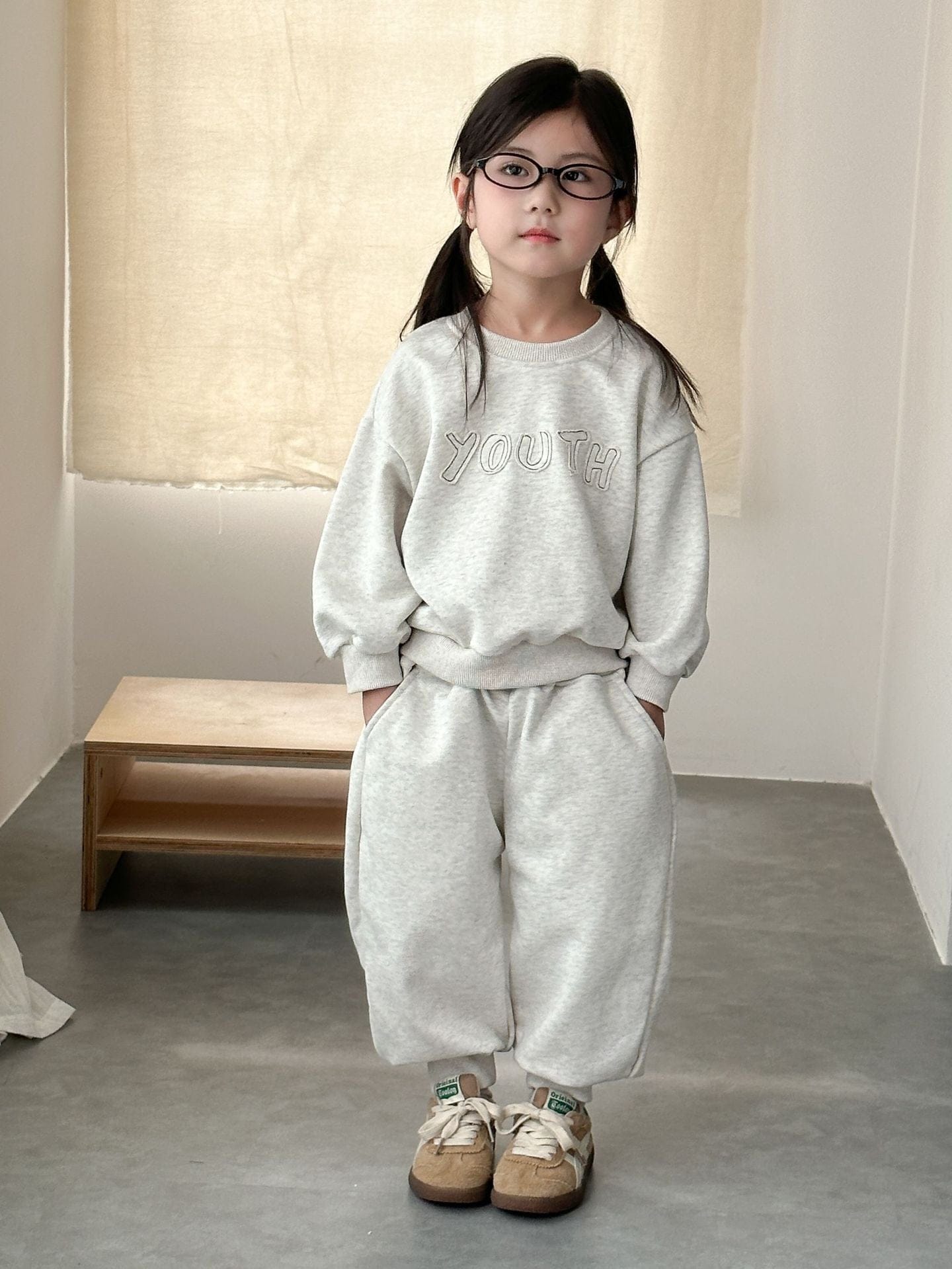 長袖セットアップ YOUTHロゴ刺繍スウェットセットアップ 2点セット【mh0011235】