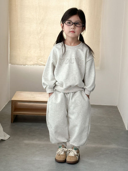 長袖セットアップ YOUTHロゴ刺繍スウェットセットアップ 2点セット【mh0011235】