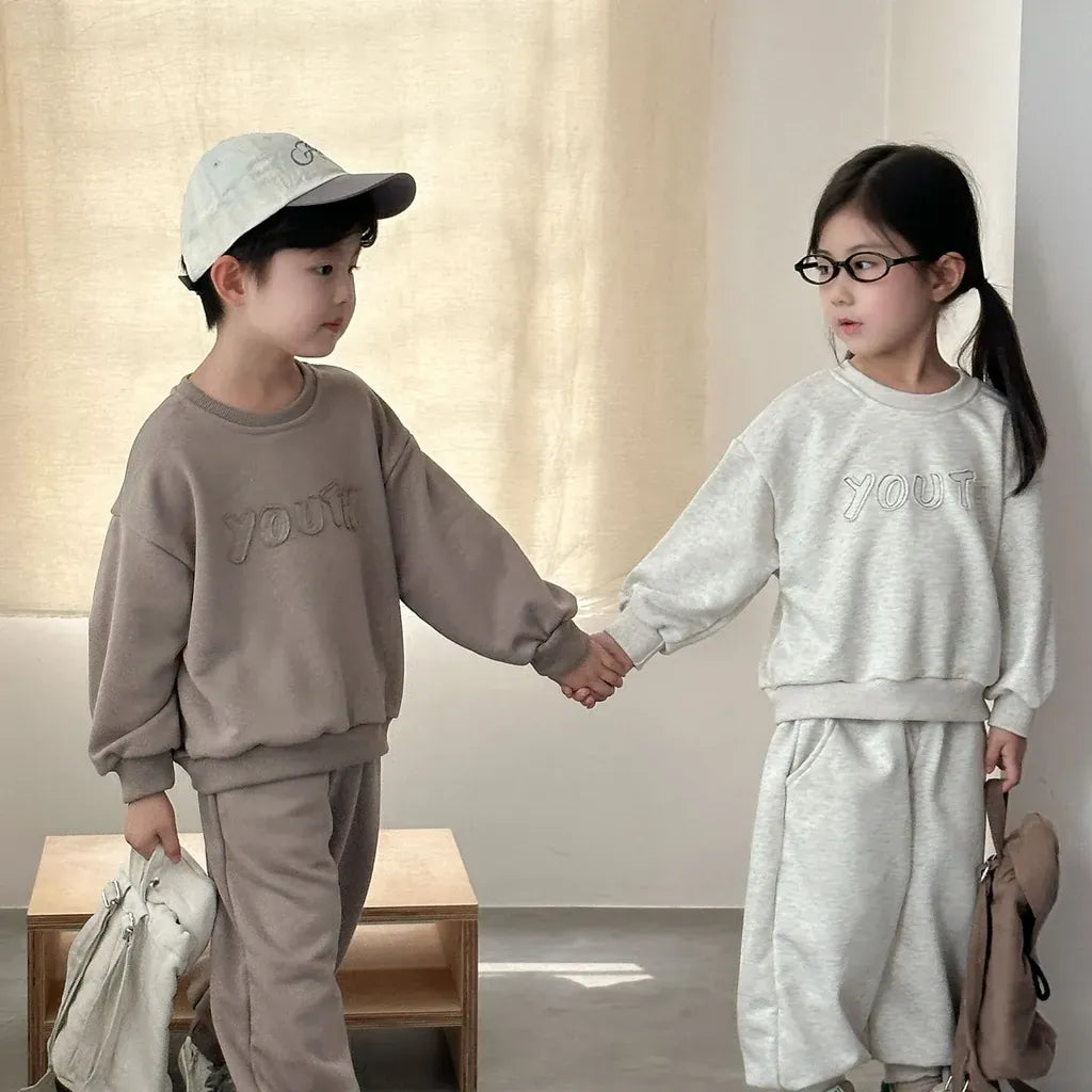 長袖セットアップ YOUTHロゴ刺繍スウェットセットアップ 2点セット【mh0011235】