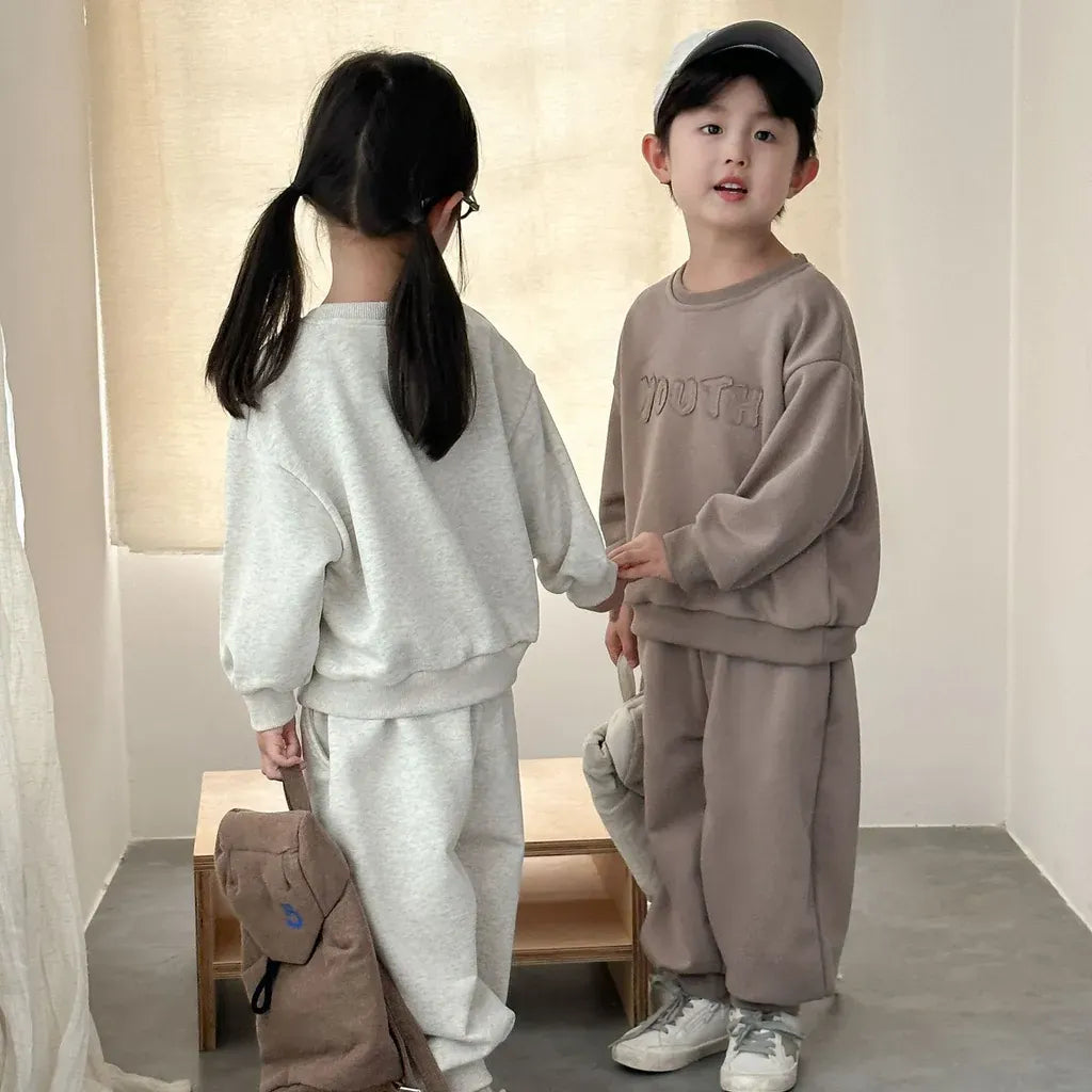 長袖セットアップ YOUTHロゴ刺繍スウェットセットアップ 2点セット【mh0011235】