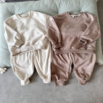 長袖セットアップ YOUTHロゴ刺繍スウェットセットアップ 2点セット【mh0011235】