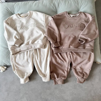 長袖セットアップ YOUTHロゴ刺繍スウェットセットアップ 2点セット【mh0011235】