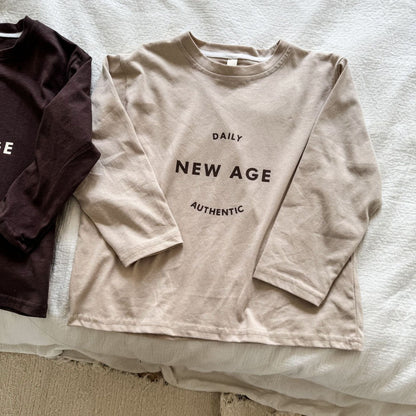 長袖Tシャツ Apricot / 80cm ロゴプリント長袖Tシャツ【mh0010488】