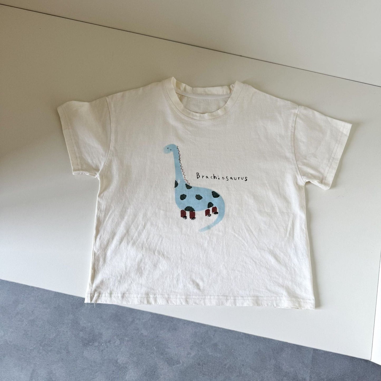 半袖Tシャツ Beige / 80cm 恐竜ダイナソープリント半袖Tシャツ【mh0010181】