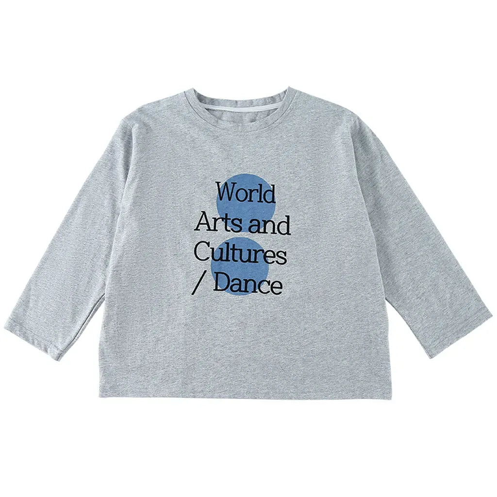長袖Tシャツ Gray / 80cm ビッグサークルロゴプリント長袖Tシャツ【mh0011247】