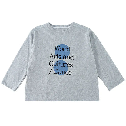 長袖Tシャツ Gray / 80cm ビッグサークルロゴプリント長袖Tシャツ【mh0011247】