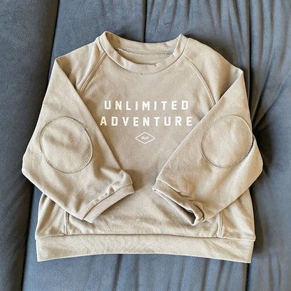 長袖Tシャツ キッズトップス レターロゴプリント長袖スウェットシャツ【mh0008061】