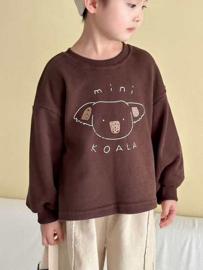 長袖Tシャツ コアラプリント長袖スウェットシャツ【mh0010490】