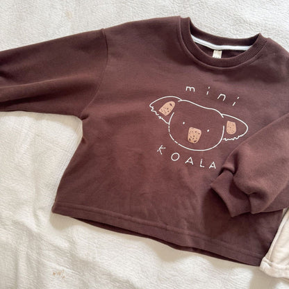 長袖Tシャツ コアラプリント長袖スウェットシャツ【mh0010490】