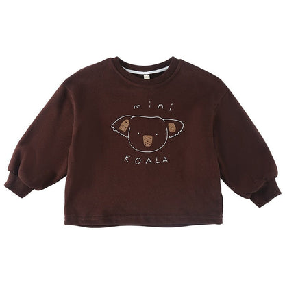 長袖Tシャツ コアラプリント長袖スウェットシャツ【mh0010490】