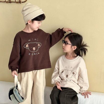 長袖Tシャツ コアラプリント長袖スウェットシャツ【mh0010490】