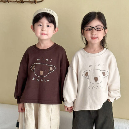 長袖Tシャツ コアラプリント長袖スウェットシャツ【mh0010490】