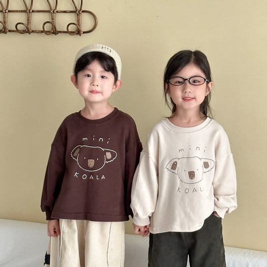 長袖Tシャツ コアラプリント長袖スウェットシャツ【mh0010490】