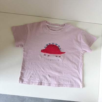 半袖Tシャツ Pink / 80cm 恐竜ダイナソープリント半袖Tシャツ【mh0010181】