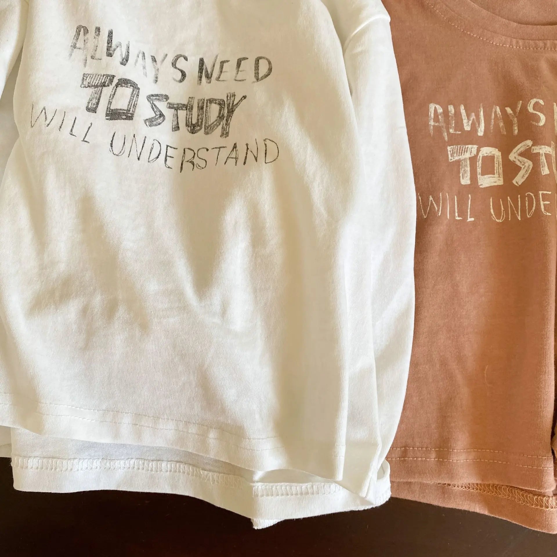 長袖Tシャツ キッズトップス 長袖Tシャツ レターロゴプリント 2カラー【mh0006155】