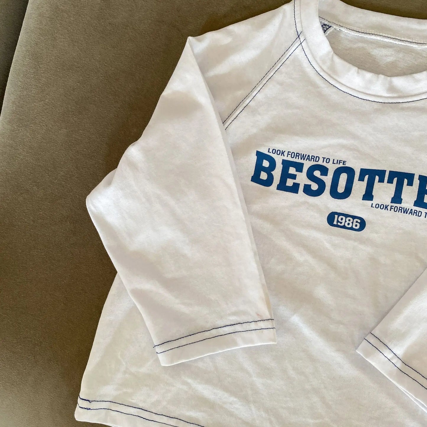 長袖Tシャツ キッズトップス レターロゴプリント長袖Tシャツ【mh0008062】