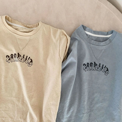 長袖Tシャツ キッズトップス グラフィティロゴプリント長袖Tシャツ【mh0008783】