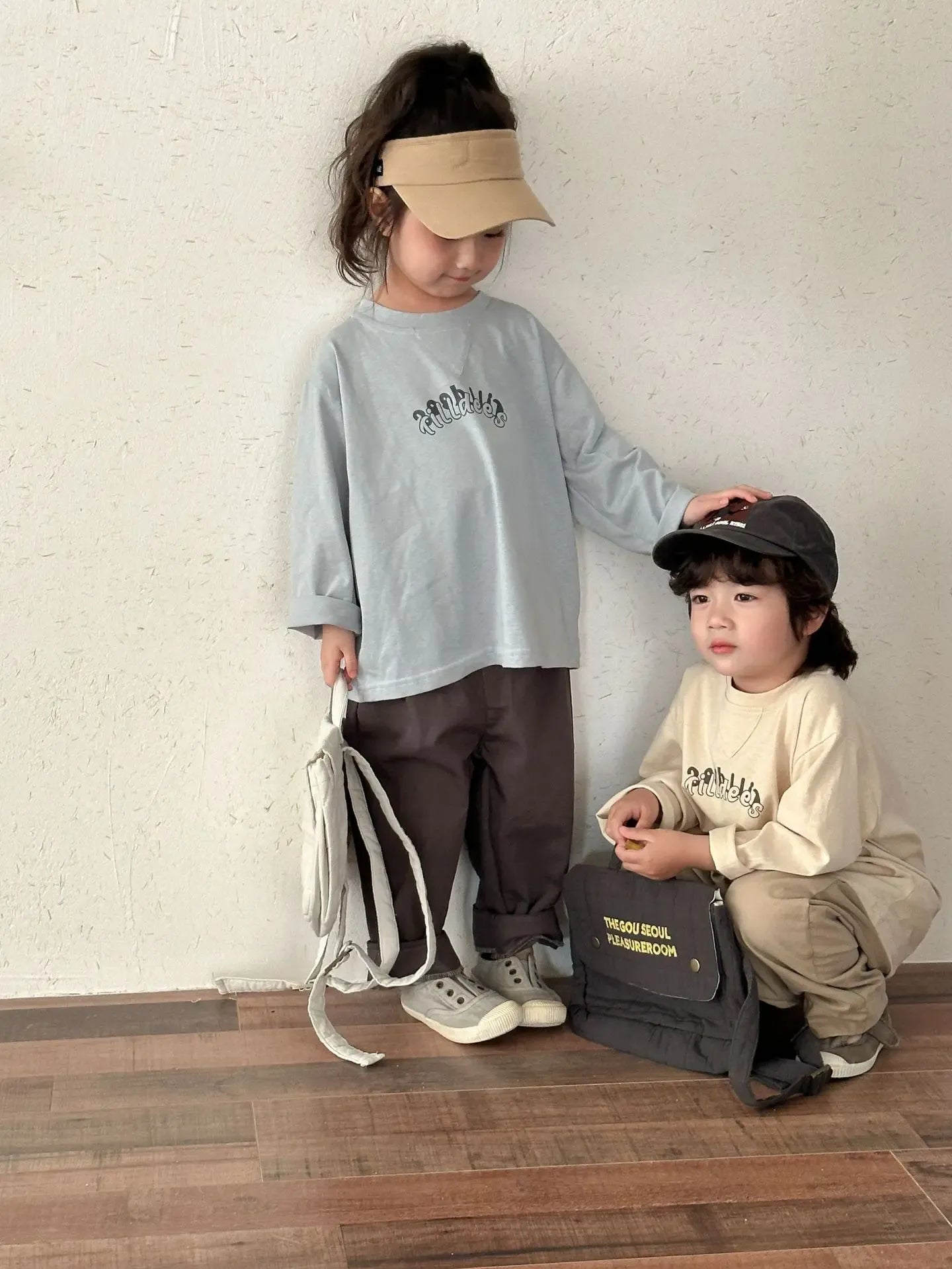 長袖Tシャツ キッズトップス グラフィティロゴプリント長袖Tシャツ【mh0008783】