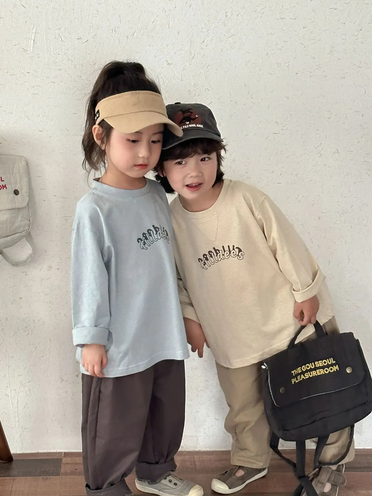 長袖Tシャツ キッズトップス グラフィティロゴプリント長袖Tシャツ【mh0008783】