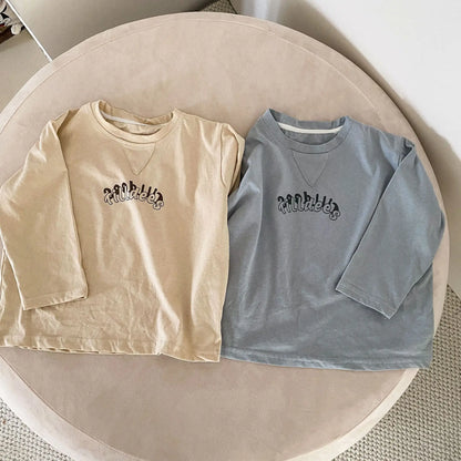 長袖Tシャツ キッズトップス グラフィティロゴプリント長袖Tシャツ【mh0008783】