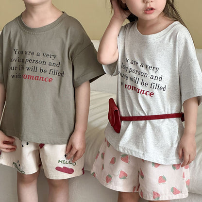 半袖Tシャツ レターロゴプリント半袖Tシャツ【mh0009832】