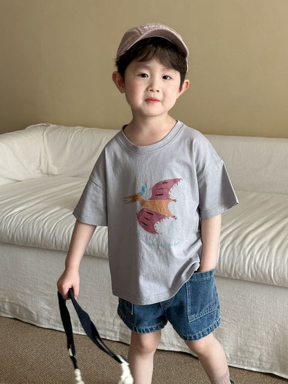 半袖Tシャツ 恐竜ダイナソープリント半袖Tシャツ【mh0010181】