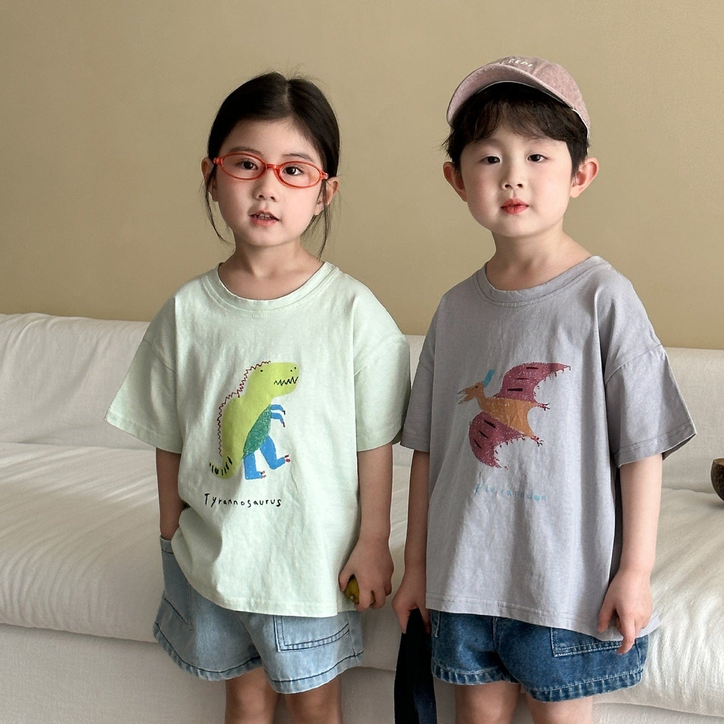 半袖Tシャツ 恐竜ダイナソープリント半袖Tシャツ【mh0010181】