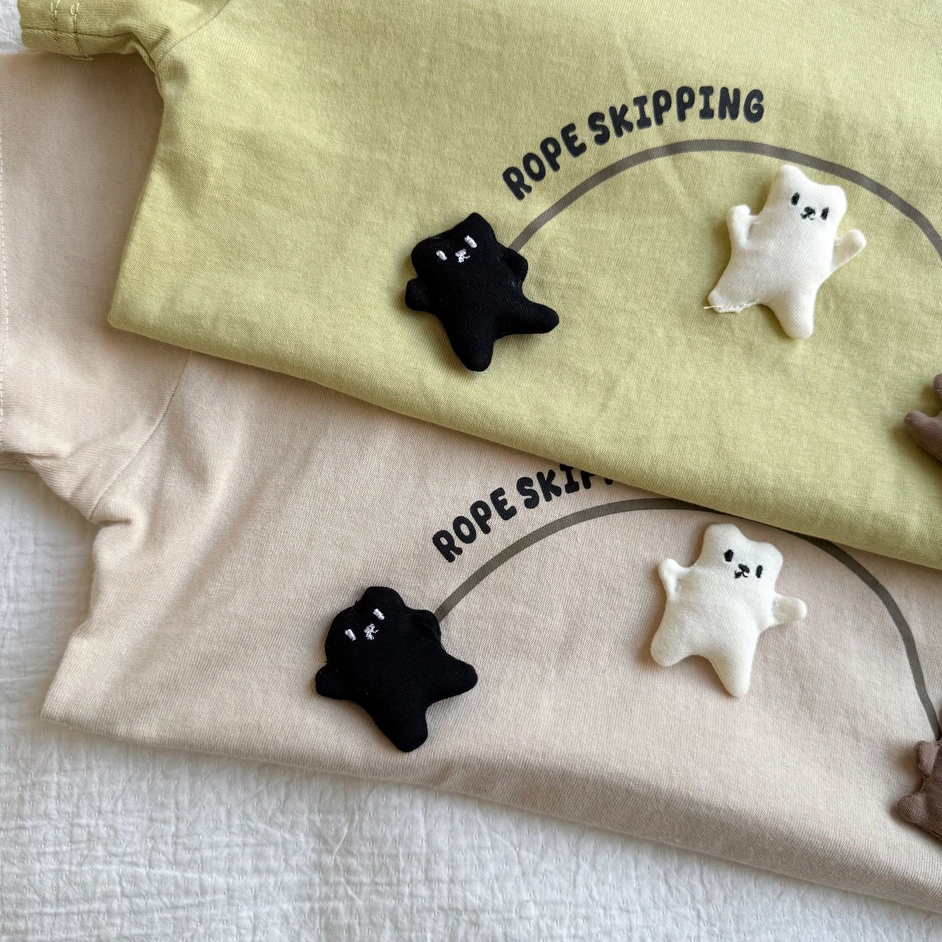 半袖Tシャツ なわとびクマアップリケ半袖Tシャツ【mh0010187】