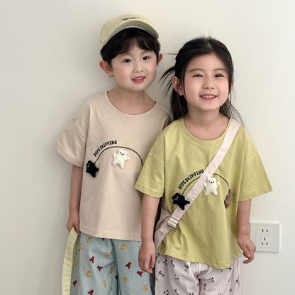 半袖Tシャツ なわとびクマアップリケ半袖Tシャツ【mh0010187】