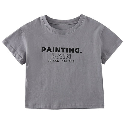 半袖Tシャツ プリントレターロゴ半袖Tシャツ【mh0010190】