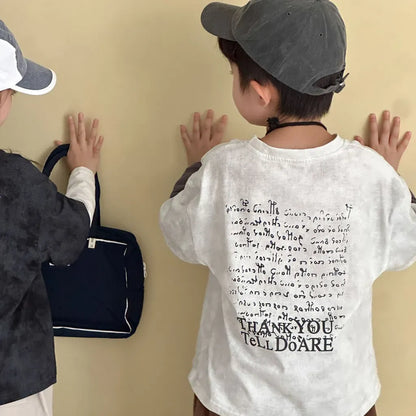 長袖Tシャツ レタリングプリントフェイクレイヤード長袖Tシャツ【mh0011244】