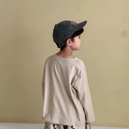 長袖Tシャツ ケーキ/ソファーベアくま刺繍長袖Tシャツ【mh0011245】