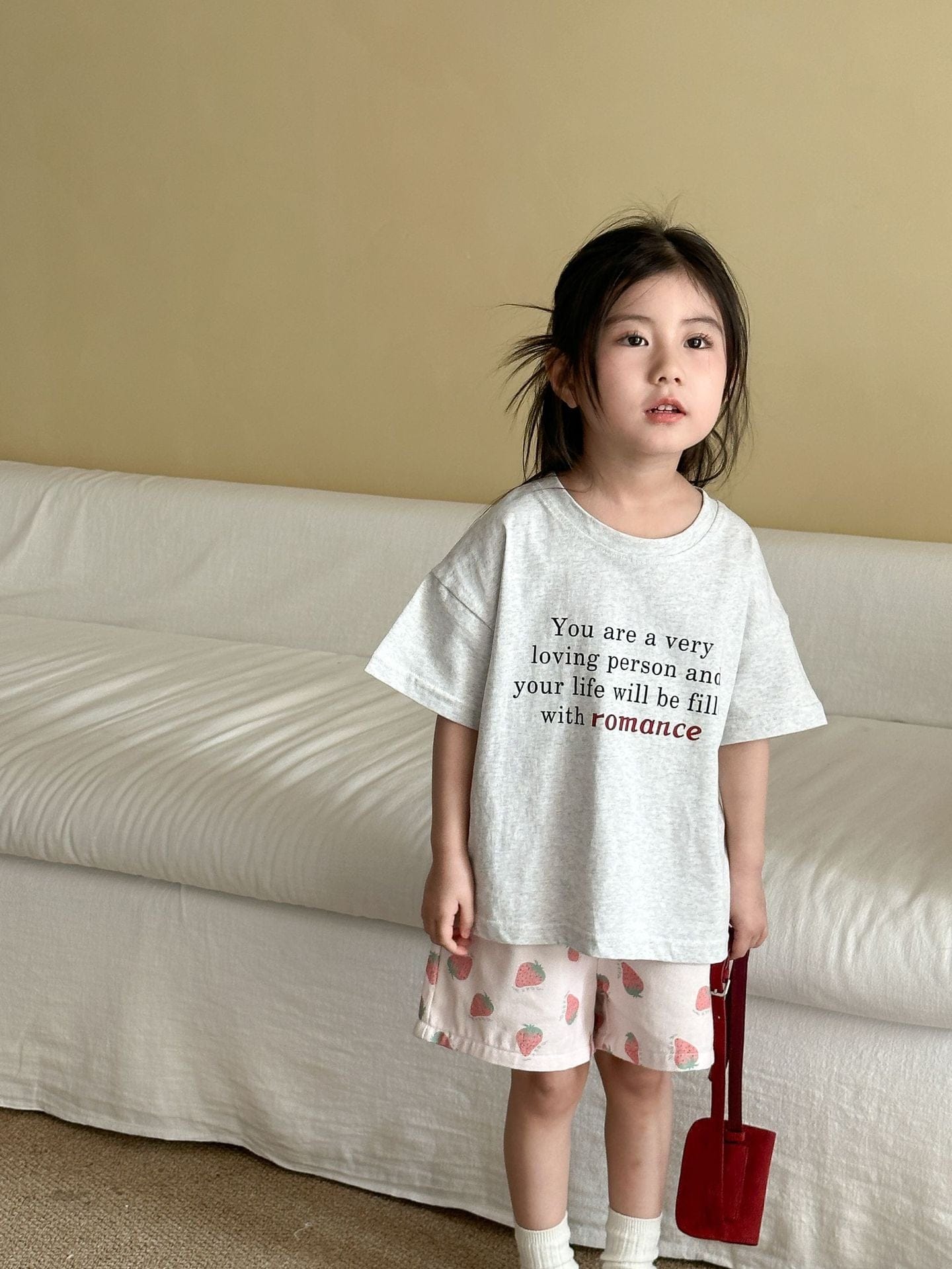 半袖Tシャツ White / 80cm レターロゴプリント半袖Tシャツ【mh0009832】