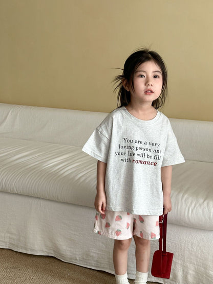 半袖Tシャツ White / 80cm レターロゴプリント半袖Tシャツ【mh0009832】