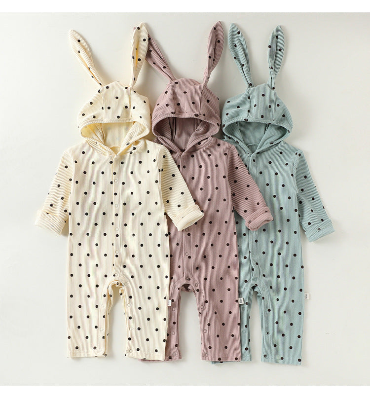 Rabbit Ear Hooded Cotton Romper ウサギ耳 フード付 ロンパース【mh0012322】 Beitaoya