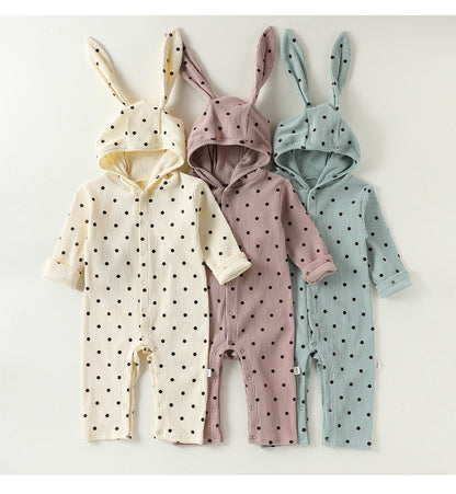 Rabbit Ear Hooded Cotton Romper ウサギ耳 フード付 ロンパース【mh0012322】 Beitaoya