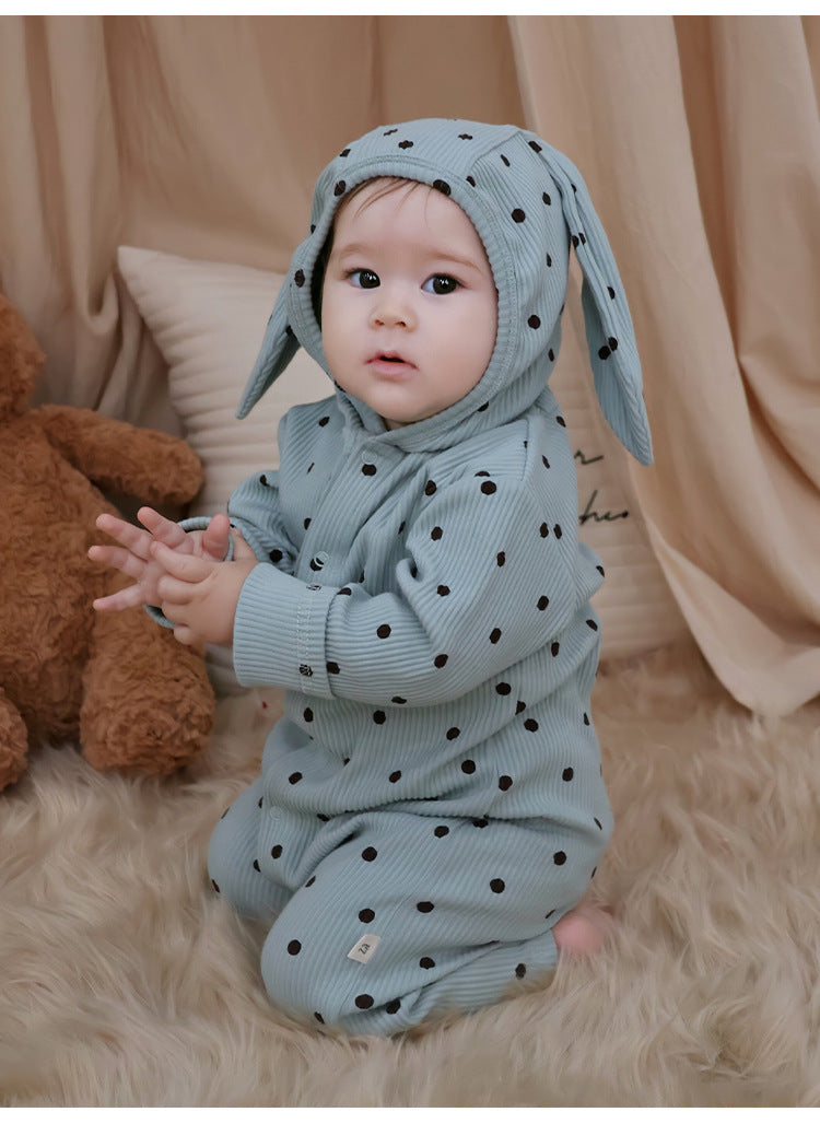 Rabbit Ear Hooded Cotton Romper ウサギ耳 フード付 ロンパース【mh0012322】 Beitaoya